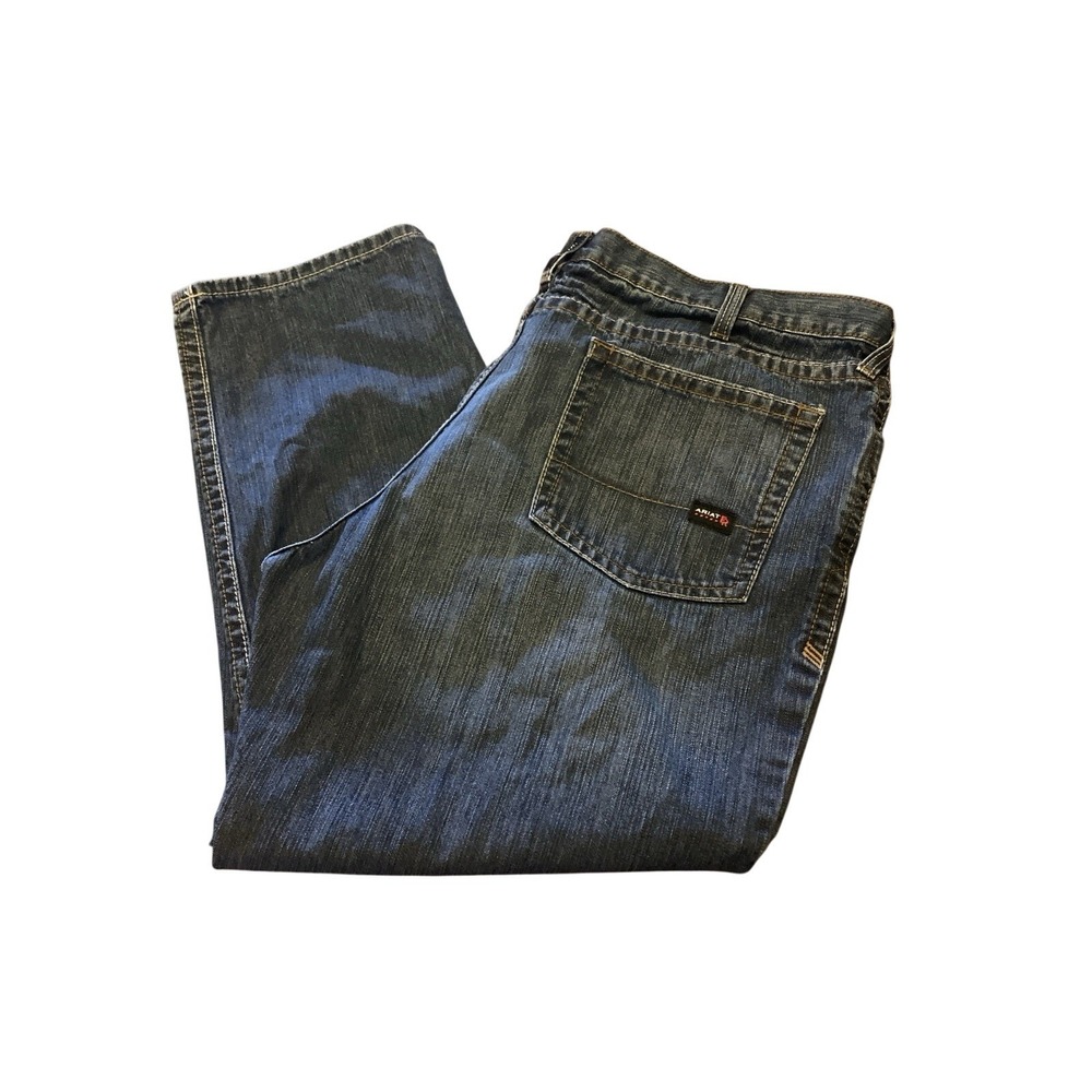 Ariat FR M3 Loose Straight Blue Jeans Men's 47x29 Cat 2 Work Flame Resistant